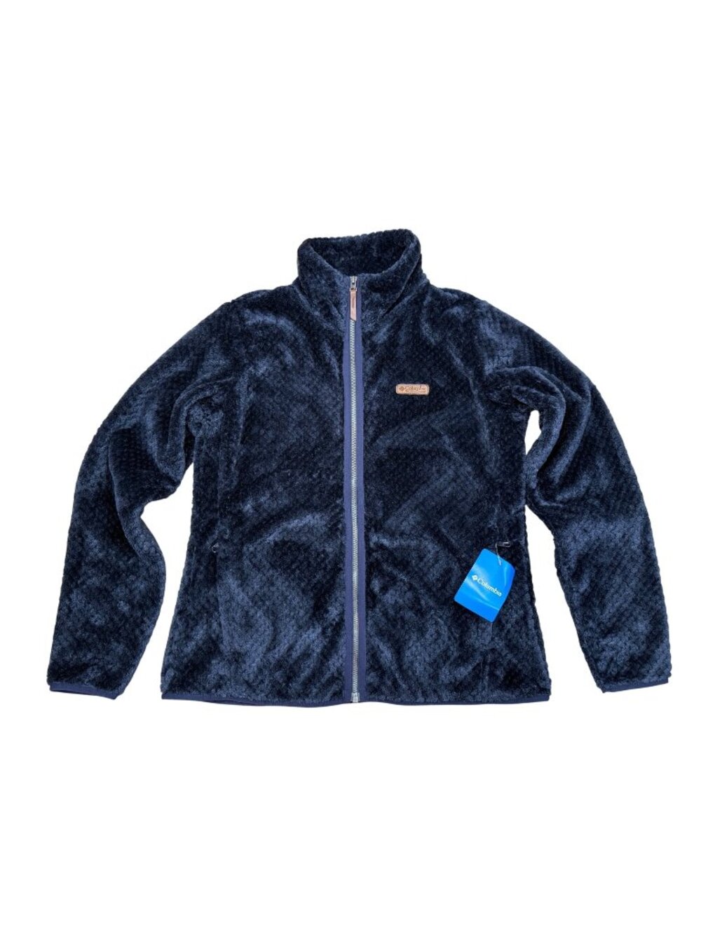 Columbia Women’s Fire Side II Sherpa Fleece Full-Zip Jacket Navy Plush Large NWT